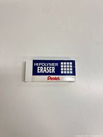 Front view showing Pentel Hi-Polymer Eraser branding