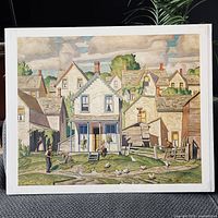 Full view of the serigraph print mounted on board