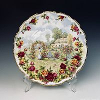 Front view of plate showing full design and condition