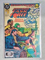 Front cover of Justice League Task Force #5 in protective bag