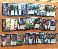 All cards laid out in three rows showing variety and foil sheen