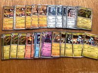 All cards laid out in two rows showing variety and duplicates
