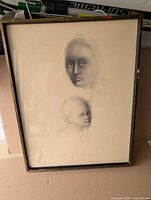 full view of framed lithograph
