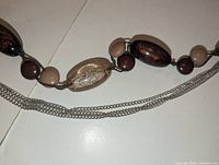 Close-up of bead section displaying colors and textures