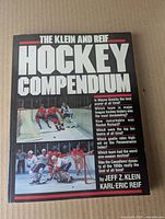 Front view of The Klein and Reif Hockey Compendium 1986 softcover book