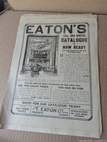 Eaton’s catalogue advertisement page
