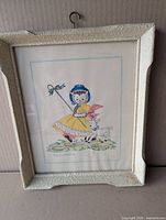 Full view of framed lithograph