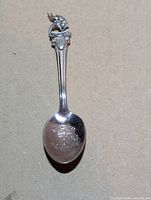 Full view of silver-plated Minnesota Vikings souvenir spoon