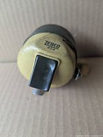 Front view showing Zebco 404 branding and crack vicinity
