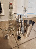 all barware items arranged together