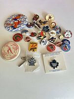 Group view of all pins and buttons