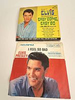 Front view of both Elvis Presley picture sleeves