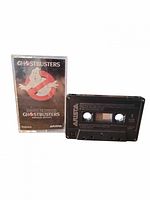 Front view of cassette and case displaying artwork and tape
