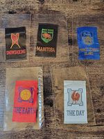 All five tobacco silks laid out