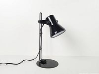 Full view of black Tenson desk lamp with cord