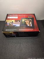 Front view of boxed ViewSonic VFD823-50 digital photo frame