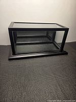 overall view of rectangular glass display case