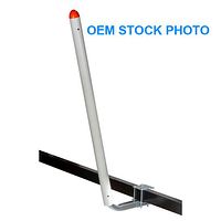 OEM stock photo of assembled 48 in PVC post guide-on installed on trailer frame