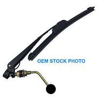 OEM stock image of complete wiper kit showing blade, arm and pivot assembly