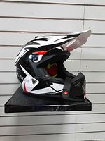 Left side profile of LS2 Fast V2 helmet on display stand