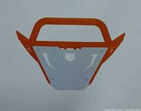 Illustration of orange sport bumper showing design and color
