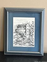 Front view showing full framed artwork