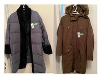 Both coats front view
