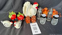 Group view of all seven salt and pepper shaker sets