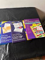 Close-up RoyalBrites postcards and business cards