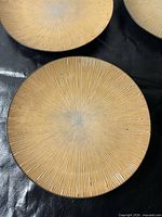 Top view single plate showing sunburst texture and colour