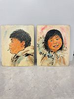 Front view of both paintings side by side