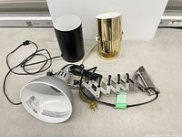 All three light fixtures with cords displayed