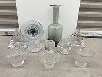 Group shot of all eleven glass items