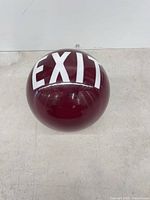Front view showing EXIT lettering