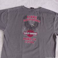Back view showing Barrie Harley-Davidson Canada eagle graphic