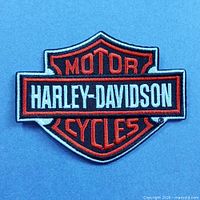 Front view of Harley-Davidson shield patch
