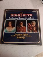 Front of sealed Verdi Rigoletto box set showing title, artists and conductor