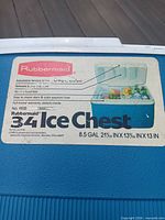 Front label showing brand, capacity and dimensions