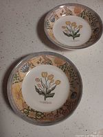 Top view of both bowls showing pattern and size comparison