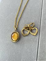 Necklace and earrings full view