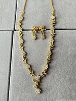 Full view of necklace and earrings set