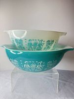 Stacked view showing both Butterprint bowls, colors and pattern
