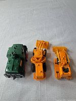 Top view showing all three vehicles