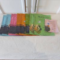 All ten Teaology mask pouches laid out