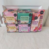 Group shot of six boxed Oh K! skincare products