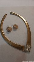 Necklace and earrings overview