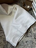 Close-up of curtain fabric texture and color