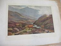 Front view showing full color print, title, artist signature and mat