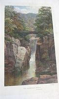 Full view of matted color print showing bridge scene