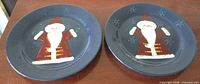 Top view of both Santa Claus plates